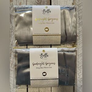 Bella IL Fiore King Size Satin Pillow Case set - NIP